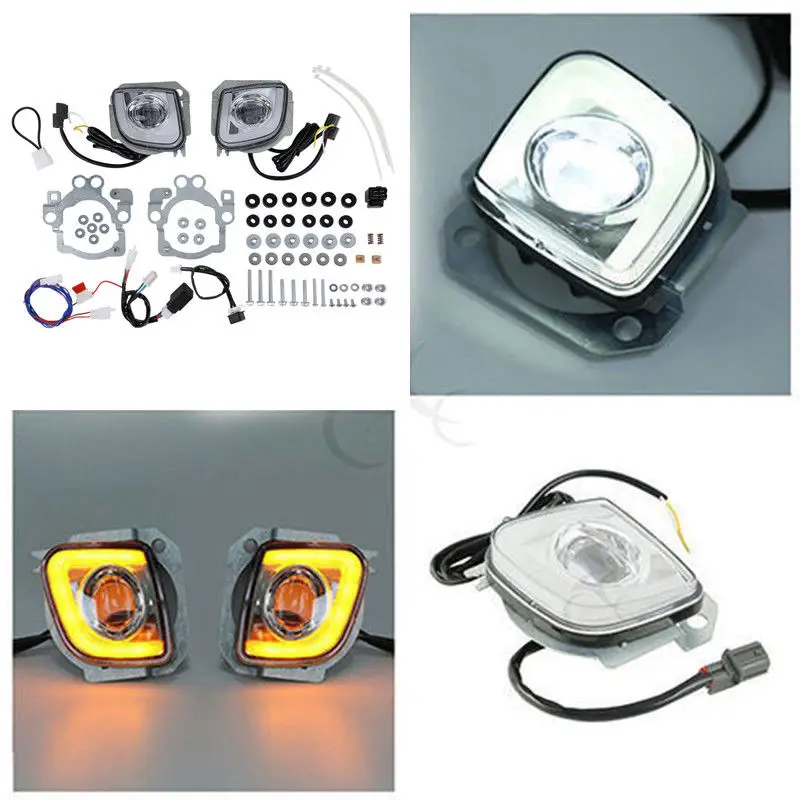  TCMT Turn Signal LED Rectangular Running Fog Light Kit For Honda Goldwing GL1800 F6B Valkyrie 2012- - 32832954328