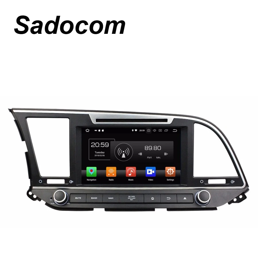 Cheap TDA7851 Android 8.0 For Hyundai Elantra 2016 2017 Octa Core 4GB RAM Car DVD Player GPS Glonass Map RDS Radio wifi 4G Bluetooth 3