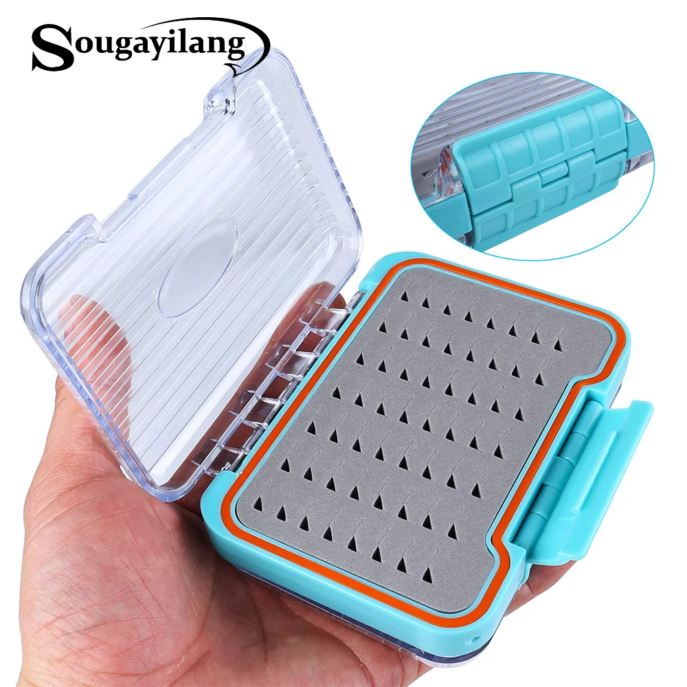 

Sougayilang Fly Fishing Box for Fly Fishing Lure Flies Hooks ABS Waterproof Portable Fishing Tackle Gear Box