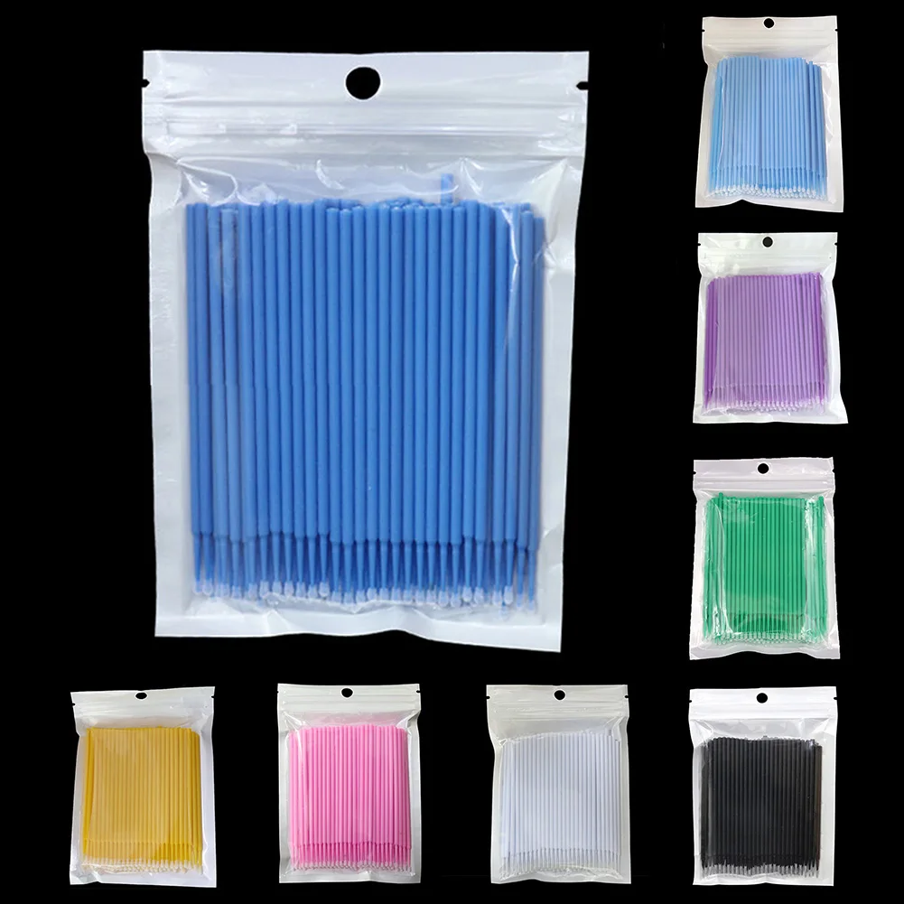 100 Pcs lot Clean PVC Micro Makeup Tool Individual Eyelash Brush Women Girls Cosmetic Disposable Sanitary 2