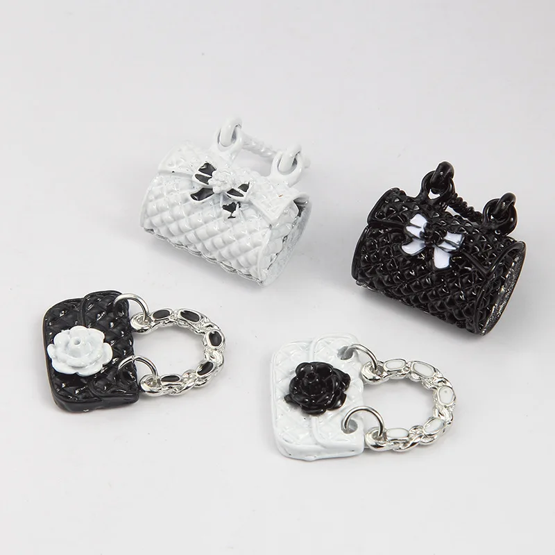 5pcs Small Cute Mini Bag Charms Pendant For Jewelry Making 3D