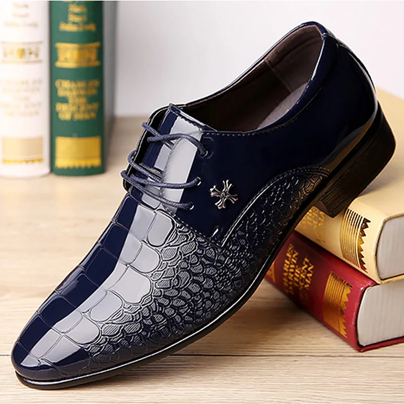 Plus size 38-48 Men dress shoes comforthable wedges leather shoes dropshipping brand luxury man formal shoes Korean version 2019