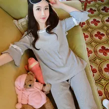 Весенне-летние женские хлопковые короткие пижамные комплекты Домашняя одежда ночная рубашка ночное белье