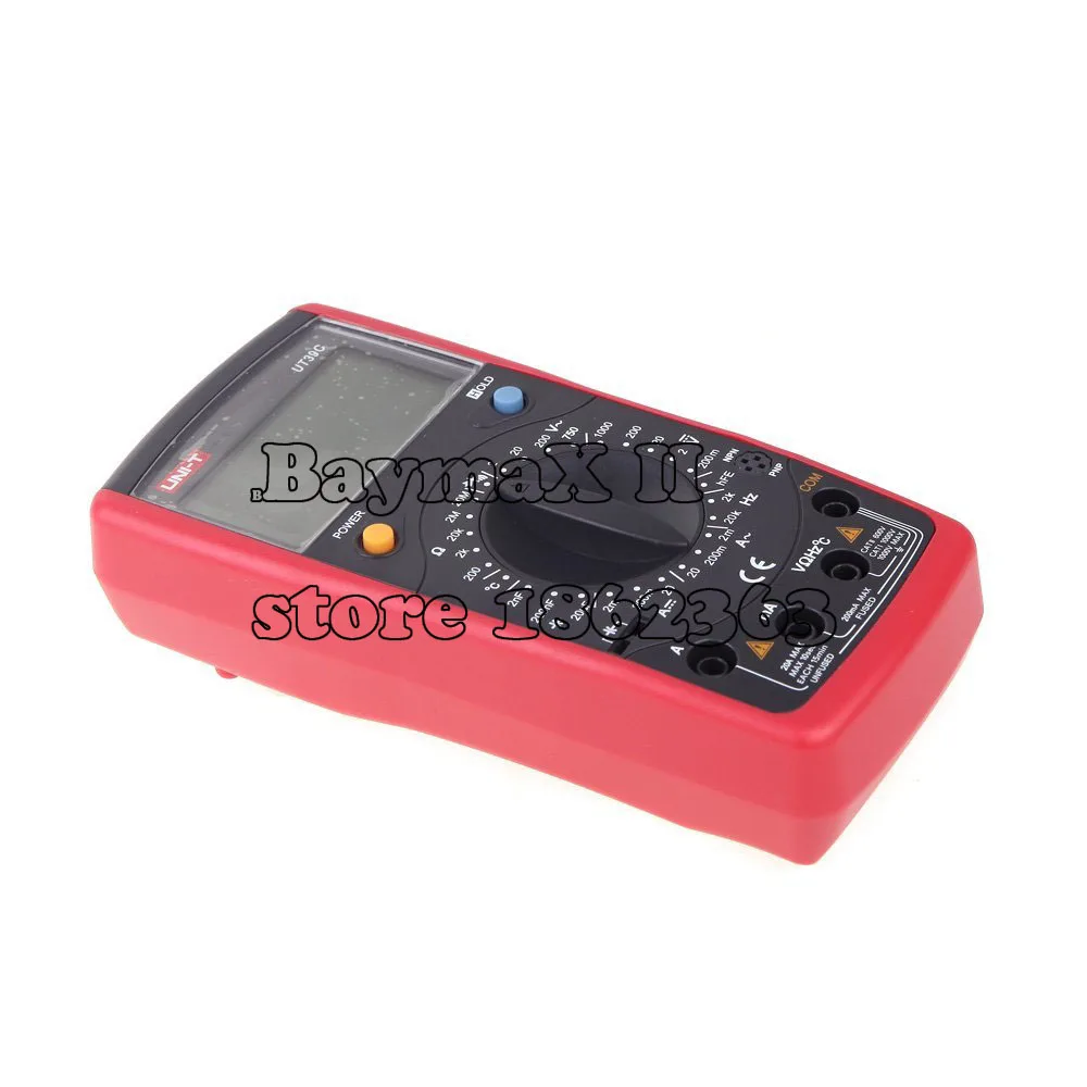 UNI T UT39C Digital Multimeter AC DC V/A Ohm Temp Hz Tester Electrical ...