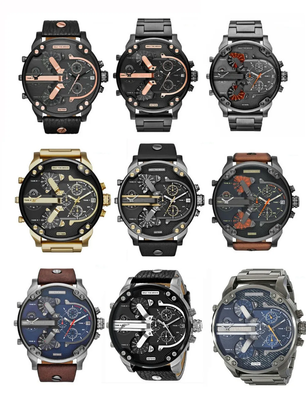 Горячие часы для мужчин лучший бренд класса люкс нержавеющая сталь большой циферблат кварцевые наручные часы Мужские часы Relogio Masculino Прямая