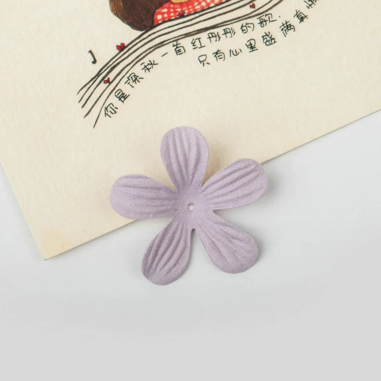 4 см лепесток обруч ручной работы ткань цветы для украшения свадьбы ремесло и самодельные аксессуары для волос - Цвет: light purple