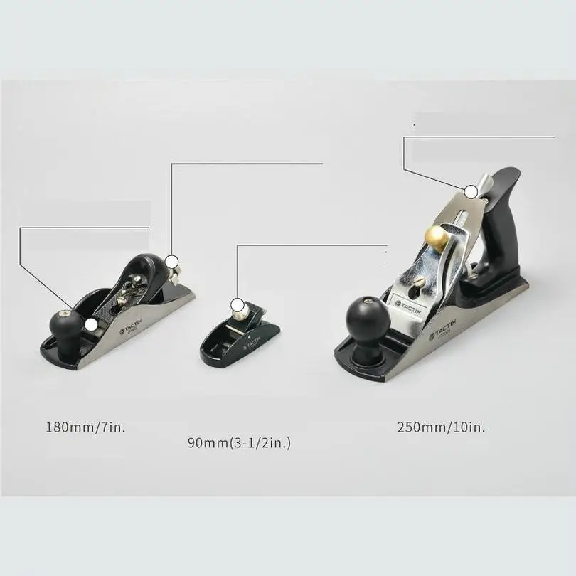HQ большой размер 250 мм/10 дюймов деревообрабатывающий стальной самолет плотник самолет с 51 мм тонкой регулируемой обрезкой лезвия и двумя держателями ручки