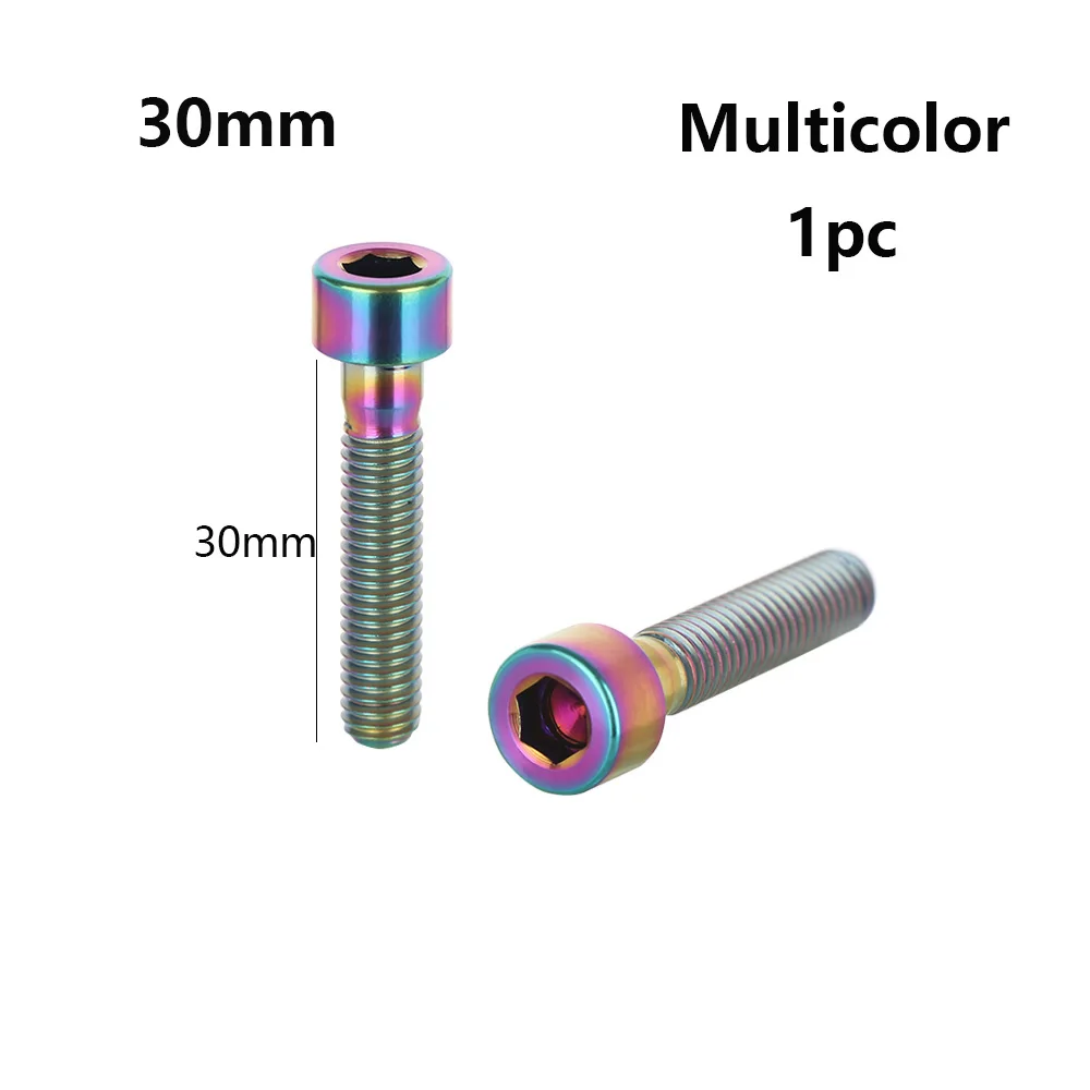 1 шт. M6 Титан болты 30/35/40 мм для велосипедная рулевая колонка крепления вынос руля топ Кепки Ti шурупы MTB велосипед BMX велосипеды крепление - Цвет: 30mm Multicolor