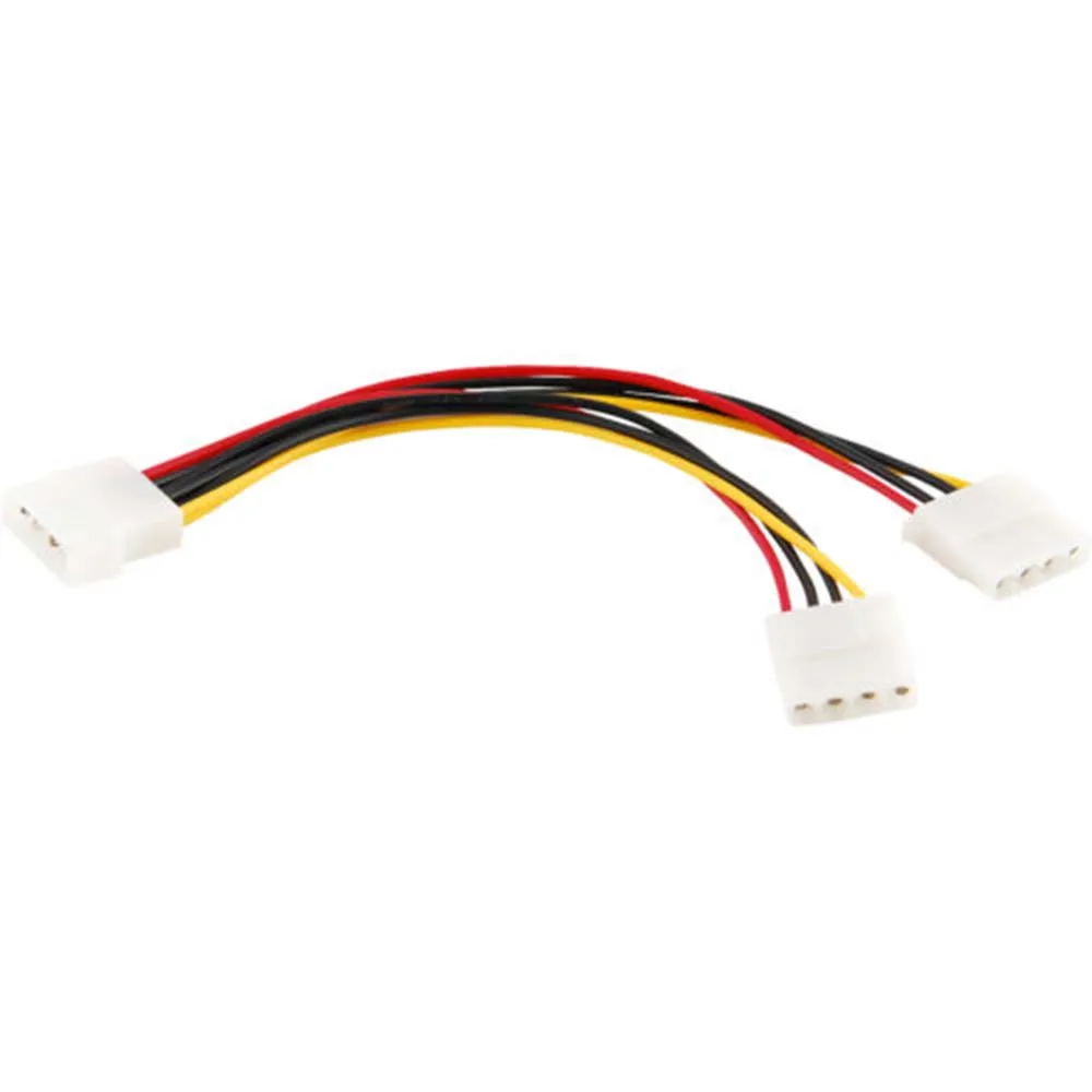 

NEW 4-pin Molex Male to 2x Female Power Y-Splitter Cable IDE IP4 Extension Adapter