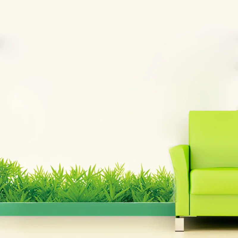 Водостойкие настенные наклейки с изображением зеленой травы для гостиной, спальни, наклейки на стену ванной комнаты, художественные домашние декоративные виниловые обои dc23