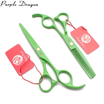 

5.5" Stainless Purple Dragon Green Professional Hair Scissors Cutting Shears Thinning Scissors Salon Hairdressing Scissors Z1023