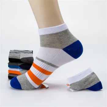 

Socks Men Harajuku Combed Cotton Stripe Splicing Men's Socks Happy Male Sock Fashion Colorful Cool Chaussette Homme 5Pairs/Lot