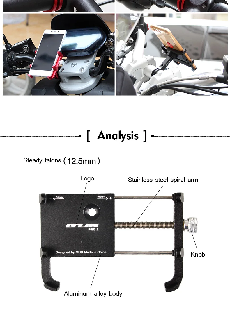 GUB, универсальный держатель для телефона на велосипед, 3," до 7,15", держатель для смартфона, gps, MTB, велосипедная поддержка для Iphone 7, 8, XS, huawei