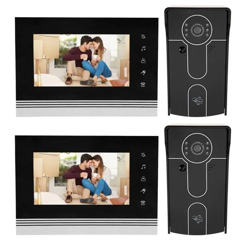 

7inch TFT Touch Key LCD Screen Color Video Door Phone Doorbell Intercom System Phone V70K RFID Entry Camera