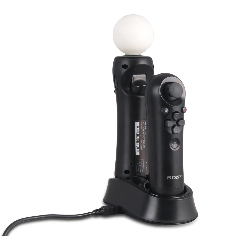 Dual Controller Charger Dock Charging Station for Playstation Move / PS3 Move Charging Stand