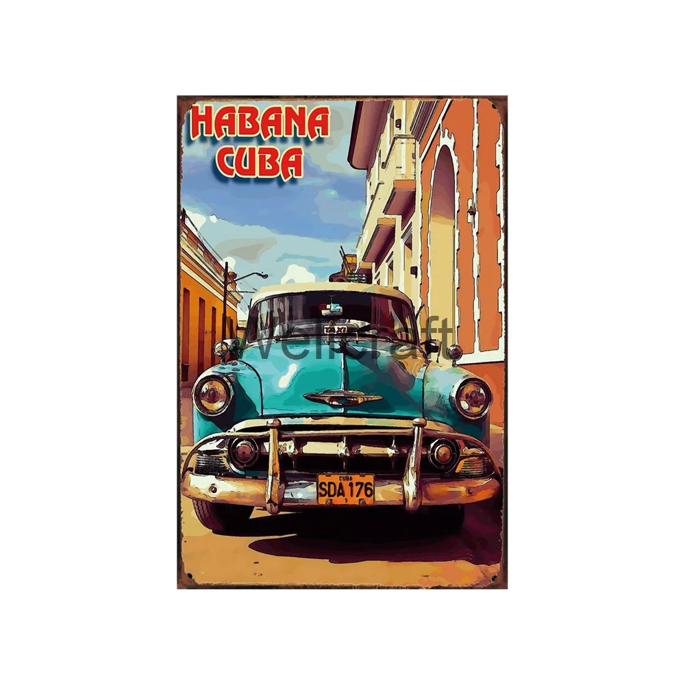 [WellCraft] тики баб Куба Гавана Гавайи летний металлический знак настенные плакаты художественная винтажная живопись индивидуальный Декор HY-1729 - Цвет: SA-2516