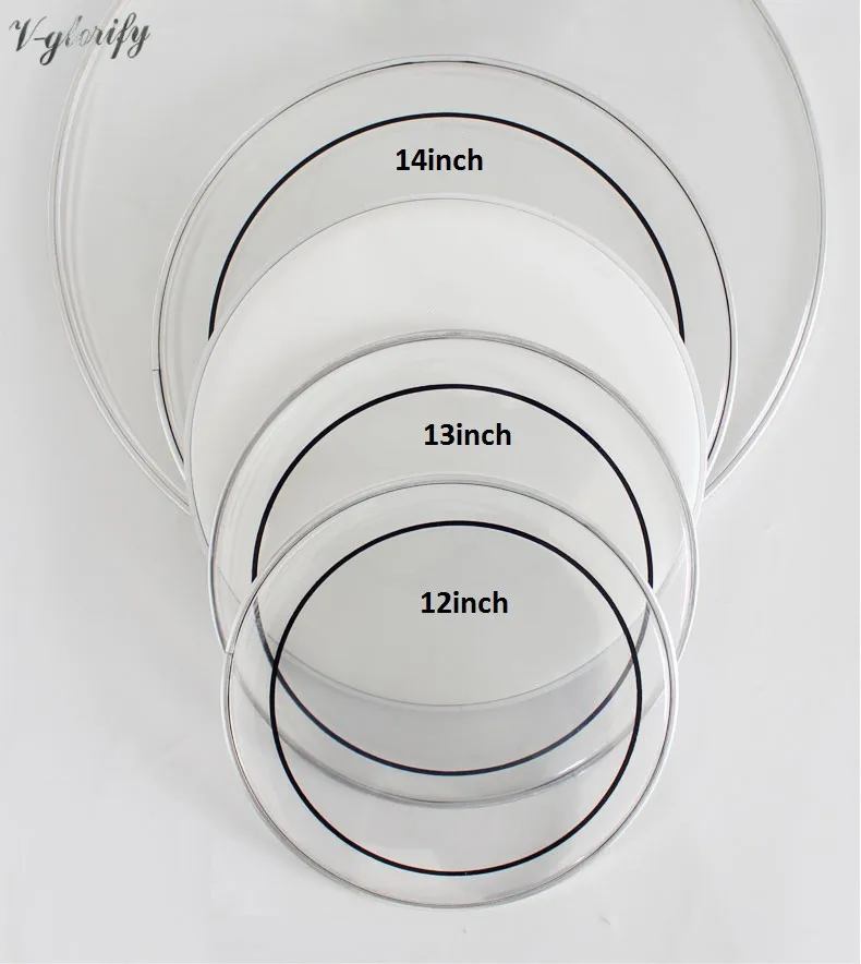 

12-13-14inch transparent color double drum skin drum head the outermost layer of skin sound controlled