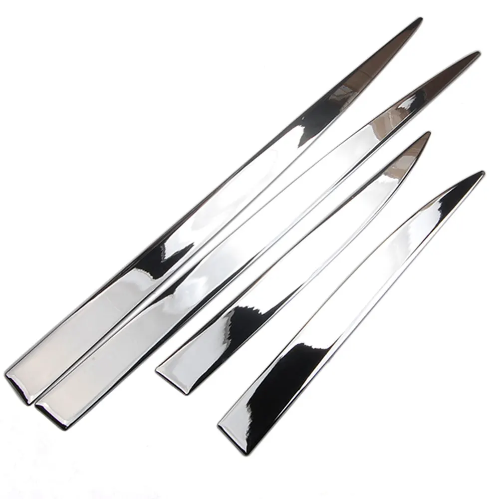 

4* Car Chrome Side Door Line Garnish Body Molding Trim Cover Fit For 2015-2017 Hyundai Tucson Car Styling Decoration Accessories