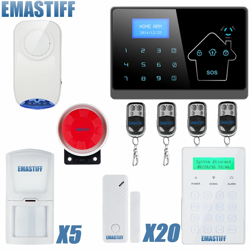 Wireless Touch Keypad LCD Display GSM PSTN Home Secure Voice IOS