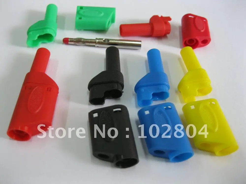 

4mm Full Seal Insulated Stackable Safety protection Banana Plug 5 colors 54mm RH-2074 Brand New HOT Sale 120 Pcs Per Lot