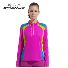 Для женщин Демисезонный открытый Пеший Туризм походы кемпинг Рыбалка быстросохнущая Футболка Леди Осень Солнцезащитная футболка с длинными рукавами