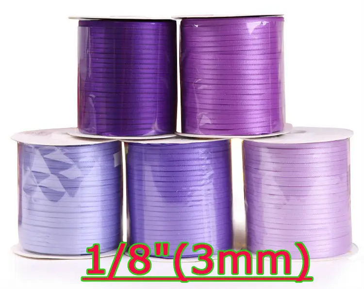 

[ywuber] 1/16"(3mm) Single Face Cheap Satin Ribbon For Wedding Party Decoration Gift Wrapping Ribbon 500yard/roll Free shipping
