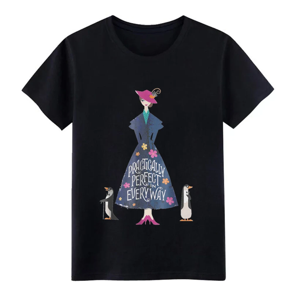 Mary poppins pr actically perfect футболка с принтом Футболка круглым вырезом homme Подарок