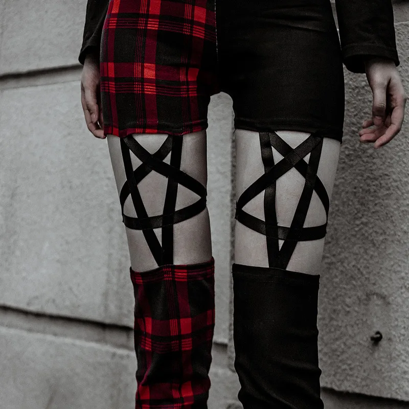 

2019 New Women Pants Pentagram Hollow Out Pencil Pants Elastic Waist Slim Casual Female Stretch Trousers Pants pantalones mujer