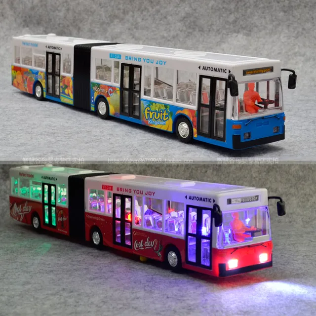 Electric bus toy lengthen big bus double voice bus model toy busin RC