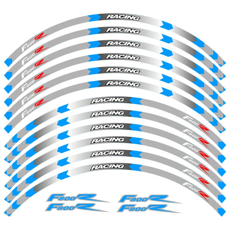 Высокое качество мотоцикл наклейка для колес 7 Стильная обувь шин наклейки на обод колеса светоотражающий водонепроницаемый Стикеры для BMW F800R