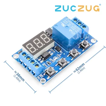 

6-30V Relay Module Switch Trigger Time Delay Circuit Timer Cycle Adjustable