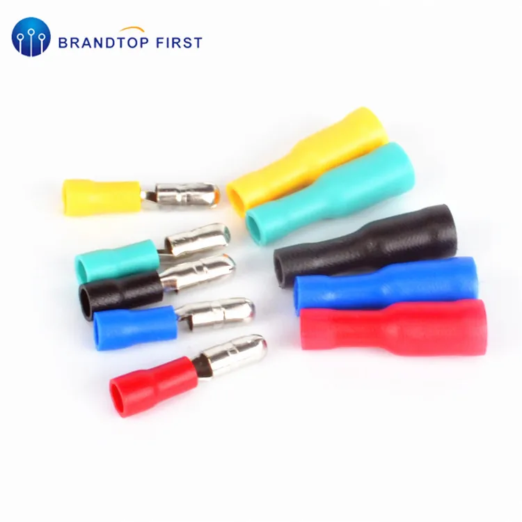 

Female and Male Insulated Electric Connector Crimp Bullet terminal for 22~16 AWG Audio Wiring
