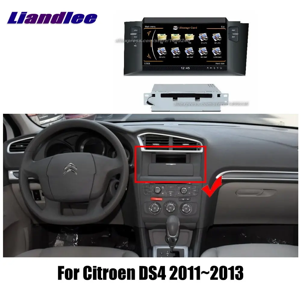 Liandlee для Citroen DS4 2011~ 2013 автомобильный Android радио плеер gps NAVI карты HD сенсорный экран ТВ Мультимедиа без CD DVD