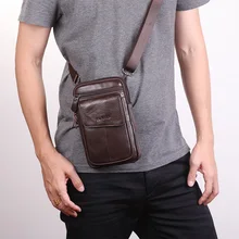 Для мужчин кожа Cowh поясная сумка поясная Кошелек Путешествия плеча мне слинг сумки бумажник многоцелевой