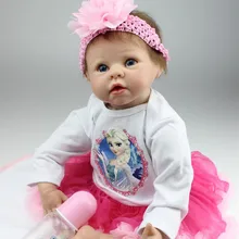 Lovely Real Like 55cm Silicone Reborn Baby Doll Cheap Lifelike Reborn Babies For Sale Child Accompany Sleep Toys Growth Partners