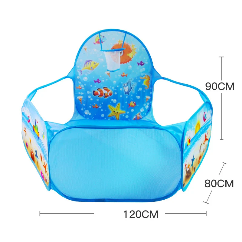 Игрушки палатка серии океан мультфильм игра мяч ямы портативный складной бассейн для детей на открытом воздухе спортивные развивающие игрушки с корзиной без Мяча