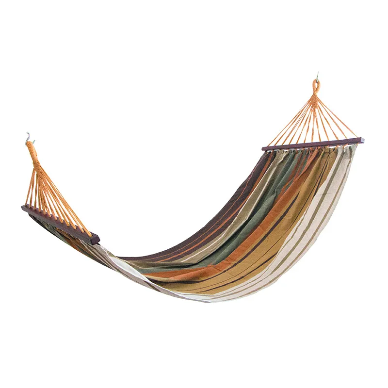 

Fashion Multi-color Rollover Prevention Hammock Camping Double People Outdoor Hanging Chair Cotton Canvas Leisure Swing Bed