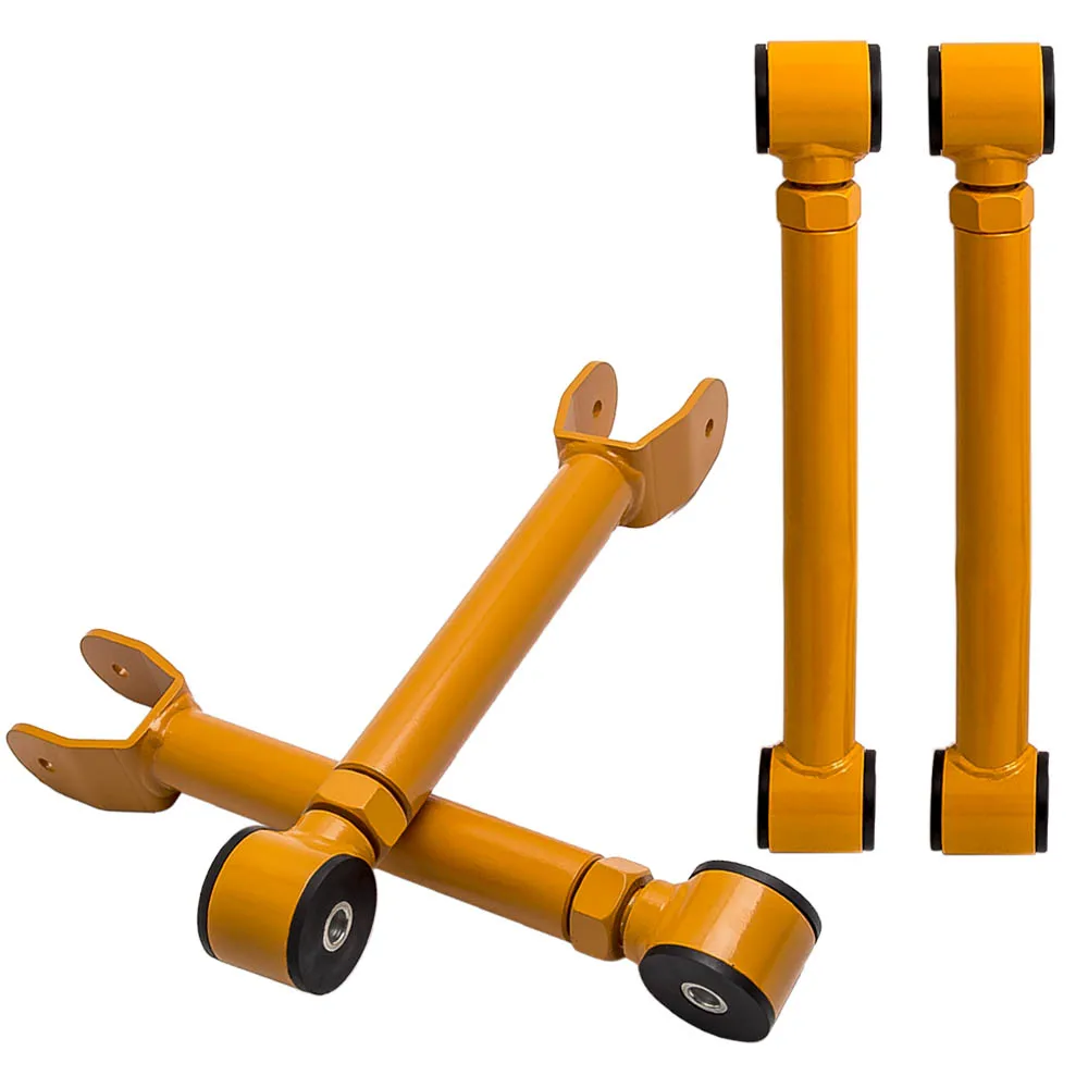 

4X Tubular Adjustable Front Upper& Lower Control Arms Set Alignment for Jeep Grand Cherokee WJ 1999-2004 Heavy Duty Gold