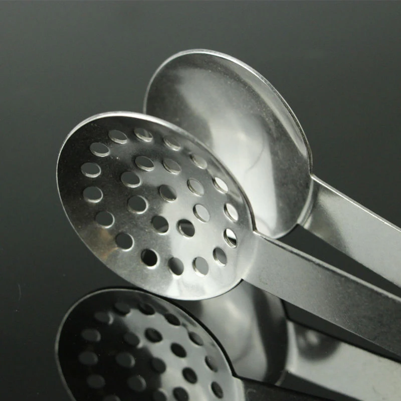 New 1pc Stainless Steel Round Teabag Tongs Tea Bag Squeezer Holder Grip Kitchen Tool