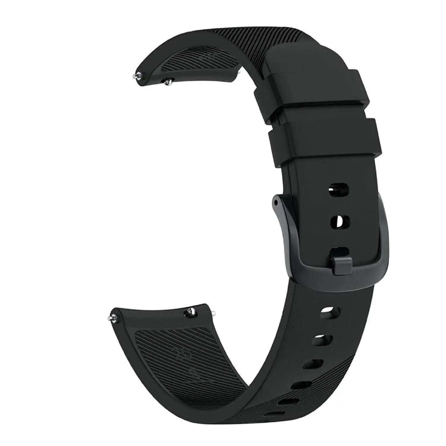 20 мм мягкий силиконовый ремешок для часов Ремешок для Garmin Forerunner 645 музыка Смарт часы замена разноцветный браслет ремешок ремни - Цвет ремешка: Черный