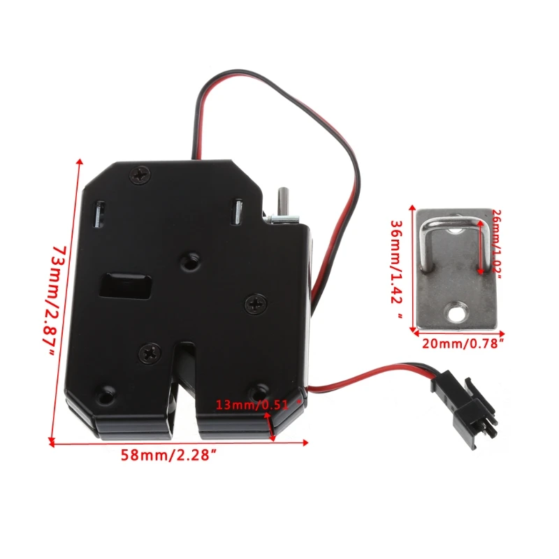 

OOTDTY Carbon Steel 150KG/330lb Electric Magnetic Lock Door Access Control DC 12V Cabinet Drawer Electric Lock