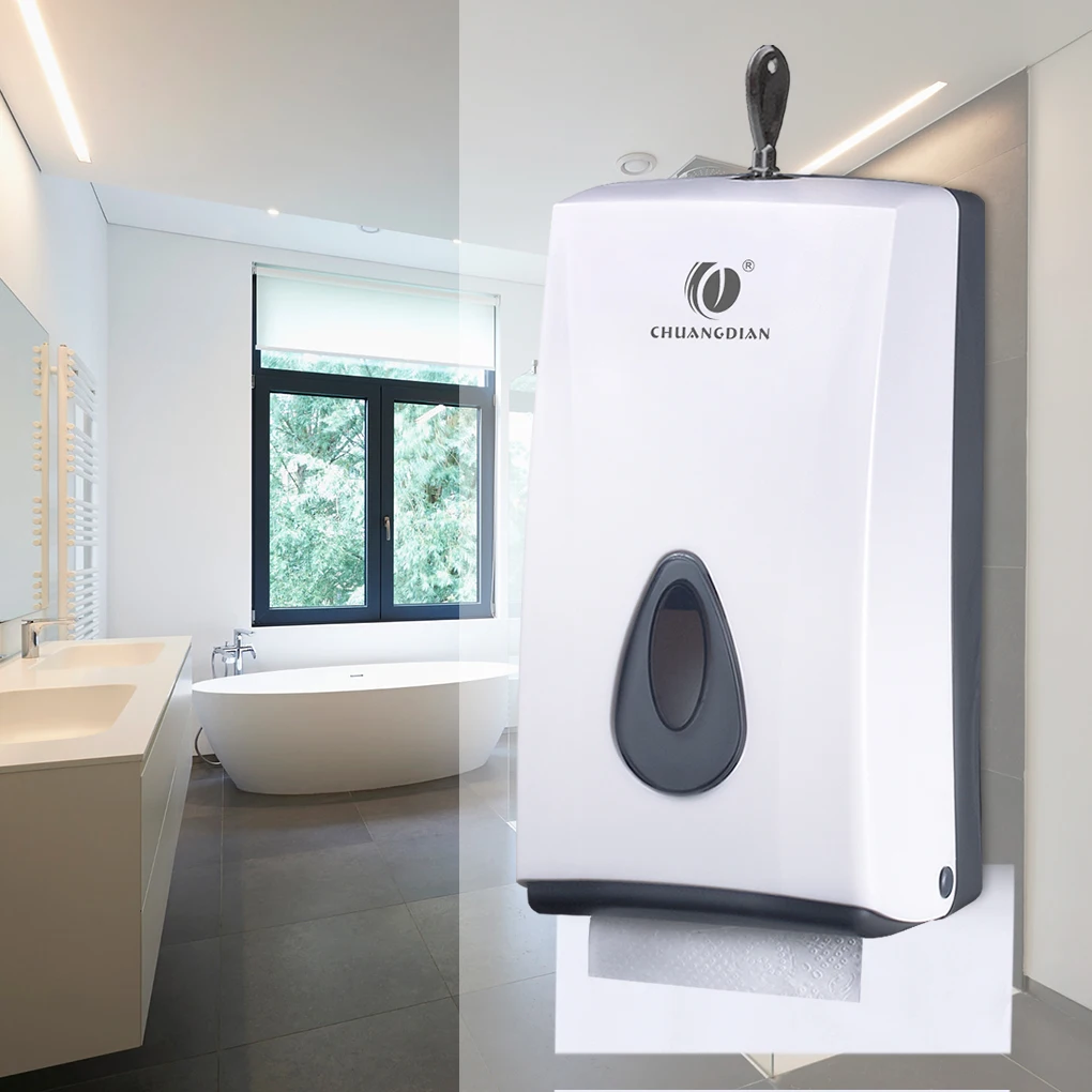 

Toilet Tissue Dispenser Double Roll Toilet Paper Holder Wall Mounted Multifold Paper Storage Dispenser