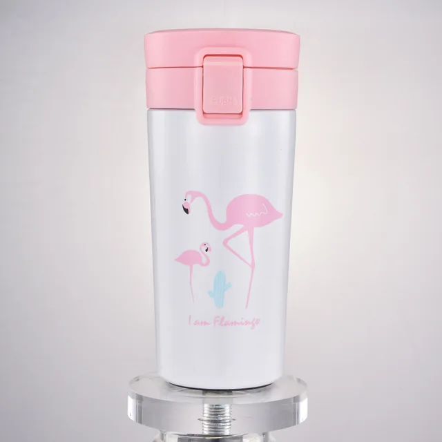 High Quality Double Stainless Steel Thermos Pink 350ml Mug Coffee Tea