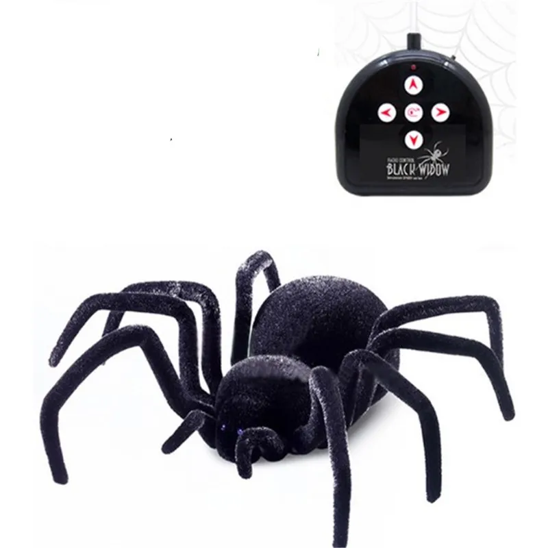 Реалистичные Rc модель плюшевого животного жуткий паук дистанционное управление дети игрушечные лошадки поддельные ползать шалость