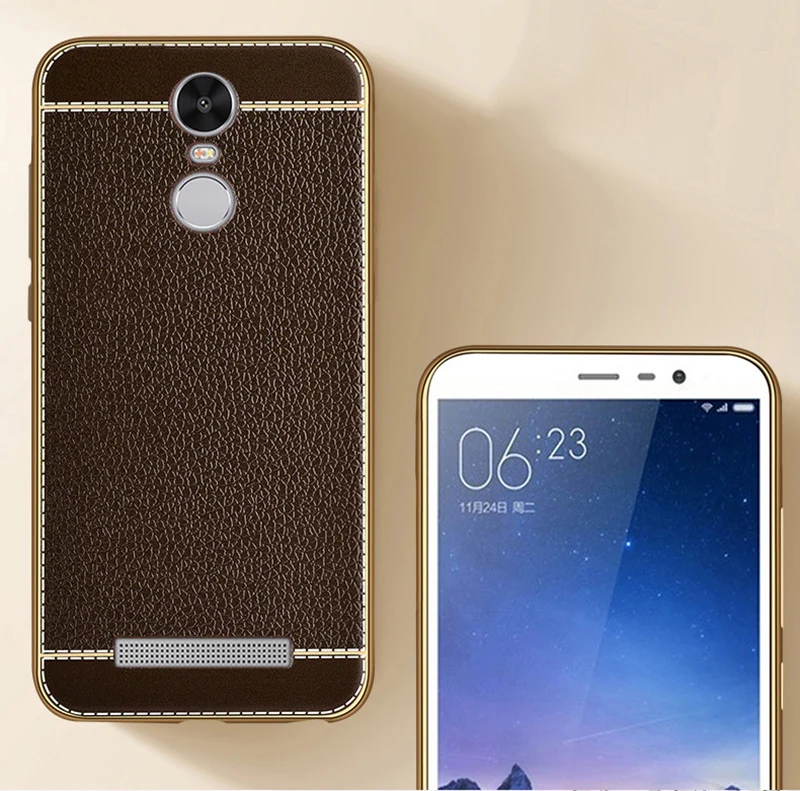 Best 500pcs Lichee Pattern PU Leather Case For Xiaomi 6 5 5S Plus Note 2 3 Redmi 4A 4X Note 4 Phone Case Plating Ultra Slim TPU Cover 2