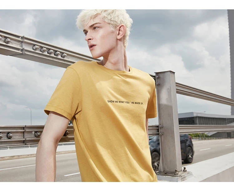 MLMR Мужская футболка из хлопка, футболка с буквенным принтом, JackJones, бренд, мужская одежда 219101534