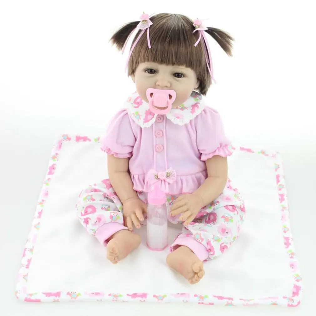 

New 55CM Small Plait Reborn Baby Dolls Alive Lifelike Baby Girl Dolls Realistic Bebe Reborn Babies Early Education Toys Gifts