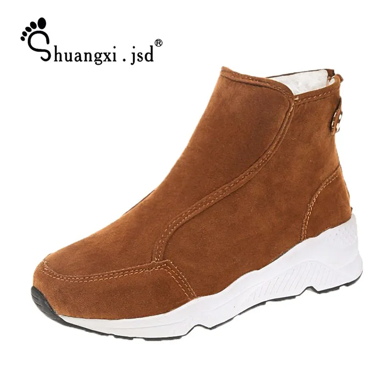 

Shuangxi.jsd Botas Mujer 2018 Winter Luxury Design Women Boots Non-slip Snow Boots High Quality Keep Warm Woman Sports Shoes