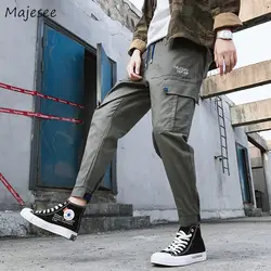 Брюки мужские Карманы Свободные брюки-карго для отдыха осенние модные Корейский стиль Ulzzang мужские s студенты повседневные Harajuku уличные