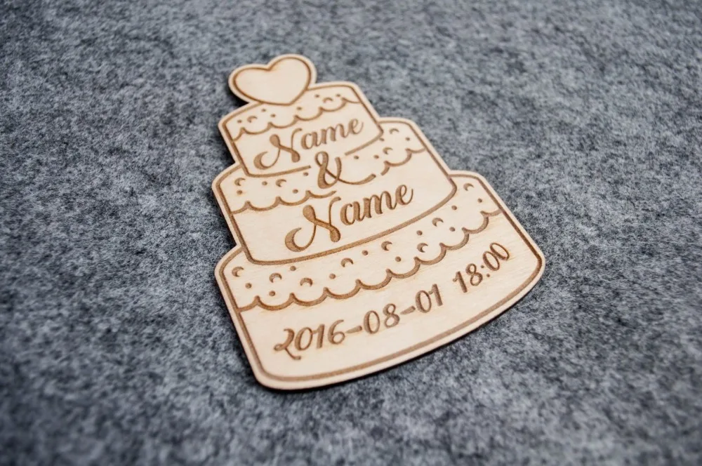  Wedding Invitations Wooden - Wedding cake shape - Wedding Invitations -iwedding gifts for guests Ru - 32960170041